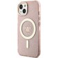 Guess GUHMP14SHCMCGP iPhone 14 6.1" różowy|pink hardcase Glitter Gold MagSafe цена и информация | Telefonide kaitsekaaned ja -ümbrised | hansapost.ee