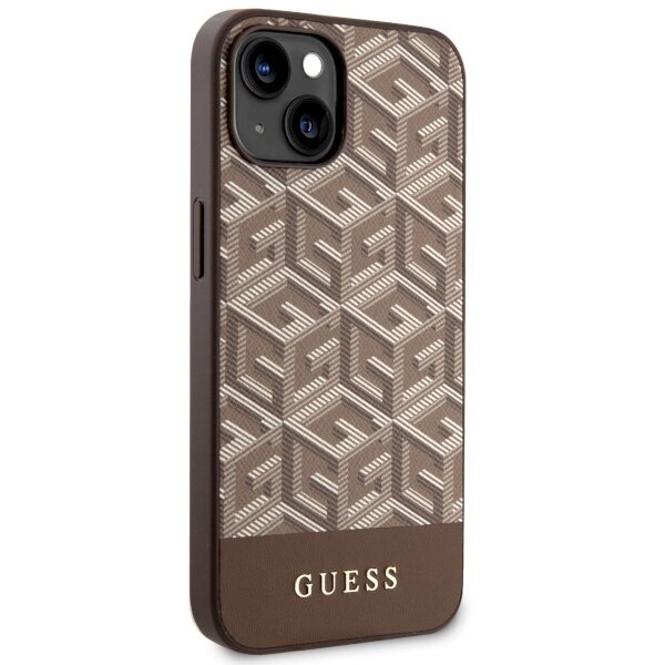 Guess GUHMP14SHGCFSEW iPhone 14 6.1" brązowy|brown hardcase GCube Stripes MagSafe цена и информация | Telefonide kaitsekaaned ja -ümbrised | hansapost.ee