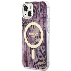 Guess GUHMP14SHLEOPWP iPhone 14 6.1" różowy|pink hardcase Leopard MagSafe цена и информация | Чехлы для телефонов | hansapost.ee