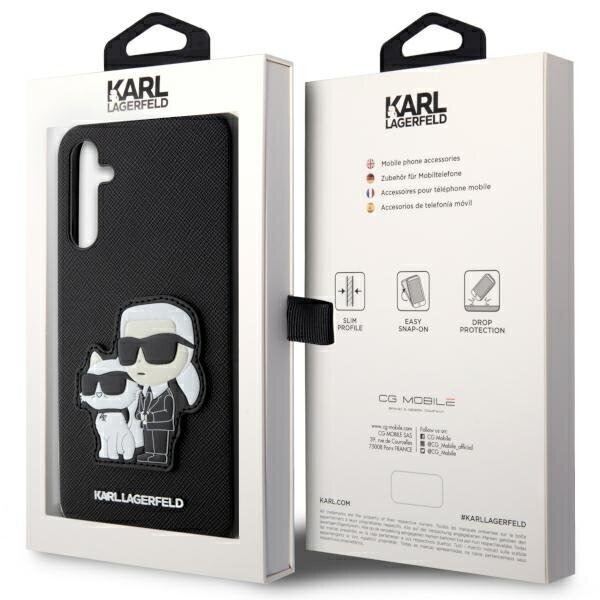 Karl Lagerfeld KLHCA54SANKCPK A54 5G A546 hardcase black Saffiano Karl & Choupette hind ja info | Telefonide kaitsekaaned ja -ümbrised | hansapost.ee
