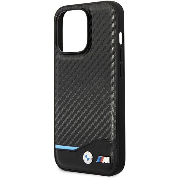 Etui BMW BMHCP13L22NBCK iPhone 13 Pro | 13 6.1" black hardcase Leather Carbon hind ja info | Telefonide kaitsekaaned ja -ümbrised | hansapost.ee