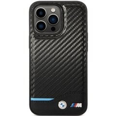 Etui BMW BMHCP13L22NBCK iPhone 13 Pro | 13 6.1" czarny|black hardcase Leather Carbon цена и информация | Чехлы для телефонов | hansapost.ee
