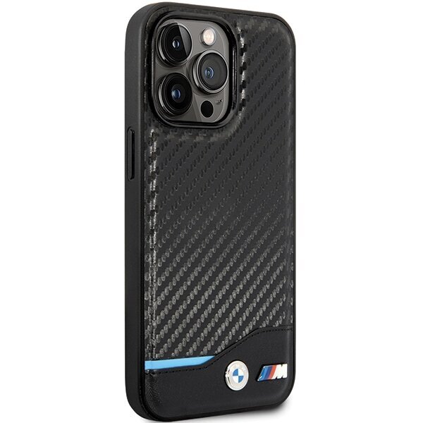 Etui BMW BMHCP13L22NBCK iPhone 13 Pro | 13 6.1" black hardcase Leather Carbon hind ja info | Telefonide kaitsekaaned ja -ümbrised | hansapost.ee