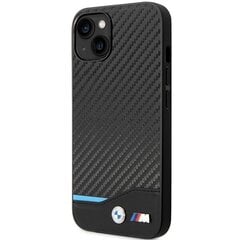 Etui BMW BMHCP13M22NBCK iPhone 13 6.1" black Leather Carbon hind ja info | Telefonide kaitsekaaned ja -ümbrised | hansapost.ee