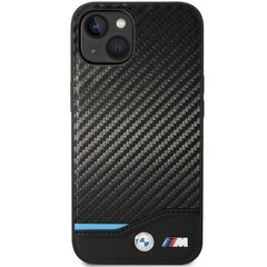 Etui BMW BMHCP13M22NBCK iPhone 13 6.1" czarny|black Leather Carbon цена и информация | Чехлы для телефонов | hansapost.ee