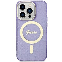 Guess GUHMN61HCMCGU iPhone 11 | Xr 6.1" purpurowy|purple hardcase Glitter Gold MagSafe цена и информация | Чехлы для телефонов | hansapost.ee