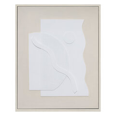 Картина в рамке 80х100см, Белые фигуры цена и информация | Настенные деревянные декорации | hansapost.ee