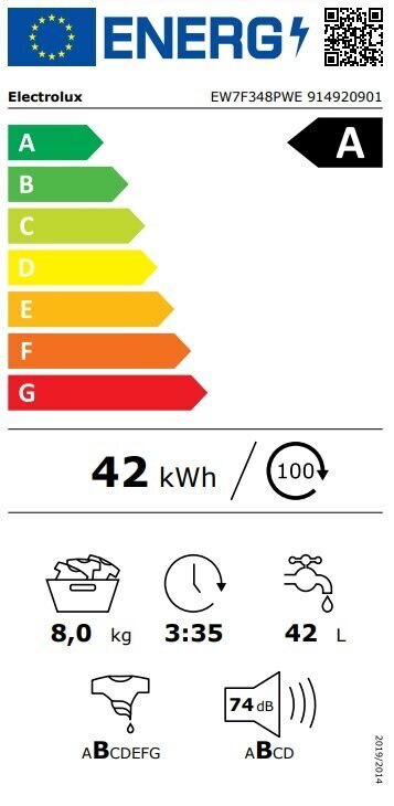 Electrolux EW7F348PWE цена и информация | Pesumasinad | hansapost.ee