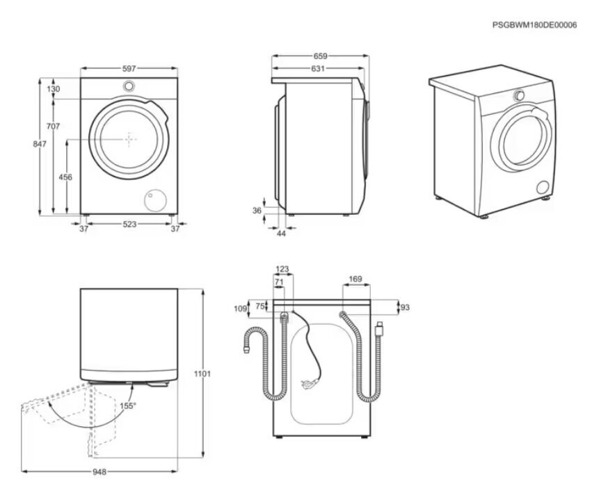 AEG LWR85165O цена и информация | Pesumasinad | hansapost.ee