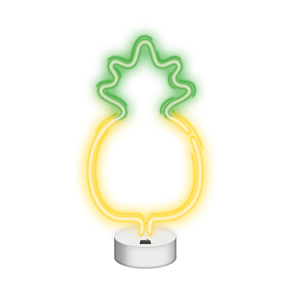 Neoon LED dekoor alusel Pineapple, kollane-roheline NNE05 hind ja info | Laualambid | hansapost.ee