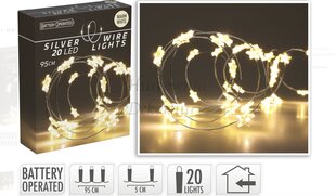 Рождественская гирлянда, 20 LED, 0.95 м цена и информация | Гирлянды | hansapost.ee