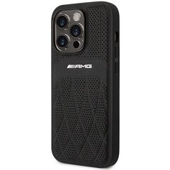 AMG AMHMP14LOSDBK iPhone 14 Pro 6.1" czarny|black hardcase Leather Curved Lines MagSafe цена и информация | Чехлы для телефонов | hansapost.ee