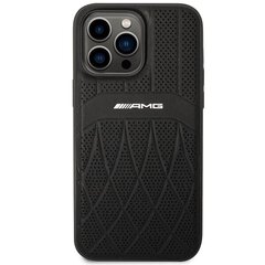AMG AMHMP14XOSDBK iPhone 14 Pro Max 6,7" czarny|black hardcase Leather Curved Lines MagSafe цена и информация | Чехлы для телефонов | hansapost.ee