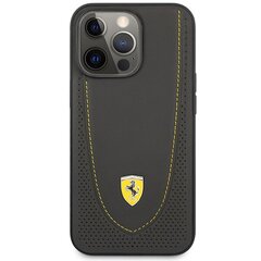 Ferrari FEHCP13LRGOG iPhone 13 Pro | 13 6.1" black hardcase Leather Curved Line hind ja info | Telefonide kaitsekaaned ja -ümbrised | hansapost.ee