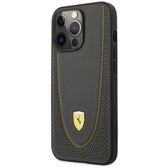 Ferrari FEHCP13LRGOG iPhone 13 Pro | 13 6.1" black hardcase Leather Curved Line hind ja info | Telefonide kaitsekaaned ja -ümbrised | hansapost.ee