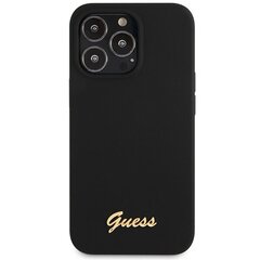 Guess GUHCP13XLSLMGBK iPhone 13 Pro Max 6.7" black|czarny hardcase Silicone Script Gold Logo цена и информация | Чехлы для телефонов | hansapost.ee