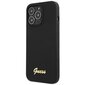 Guess GUHCP13XLSLMGBK iPhone 13 Pro Max 6.7" black hardcase Silicone Script Gold Logo hind ja info | Telefonide kaitsekaaned ja -ümbrised | hansapost.ee