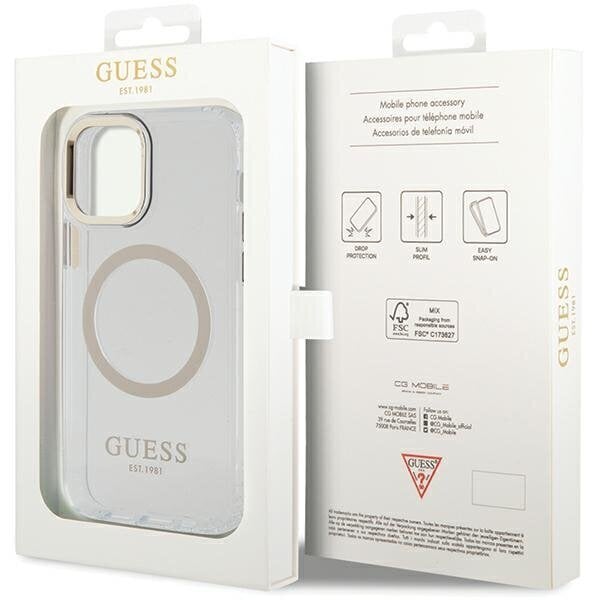 Guess GUHMP12MHTRMD iPhone 12|12 Pro 6.1" gold hardcase Metal Outline Magsafe price and information | Telefonide kaitsekaaned ja -ümbrised | hansapost.ee