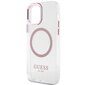 Guess GUHMP12MHTRMP iPhone 12|12 Pro 6.1" pink hard case Metal Outline Magsafe hind ja info | Telefonide kaitsekaaned ja -ümbrised | hansapost.ee