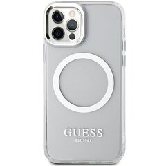 Guess GUHMP12MHTRMS iPhone 12|12 Pro 6.1" silver hard case Metal Outline Magsafe цена и информация | Чехлы для телефонов | hansapost.ee