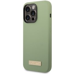 Guess GUHMP14XSBPLA iPhone 14 Pro Max 6.7" zielony|khaki hard case Silicone Logo Plate MagSafe цена и информация | Чехлы для телефонов | hansapost.ee