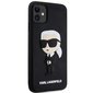 Karl Lagerfeld KLHCN613DRKINK iPhone 11 | XR 6.1" black hardcase Rubber Ikonik 3D hind ja info | Telefonide kaitsekaaned ja -ümbrised | hansapost.ee