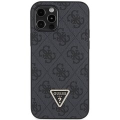 Guess GUHCP12MP4TDSCPK iPhone 12 | 12 Pro 6.1" czarny|black hardcase Crossbody 4G Metal Logo цена и информация | Чехлы для телефонов | hansapost.ee