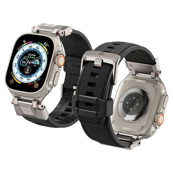 Spigen DuraPro Armor Apple Watch 4|5|6|7|SE 42|44|45|49 mm Black AMP06065 hind ja info | Nutikellade aksessuaarid ja tarvikud | hansapost.ee