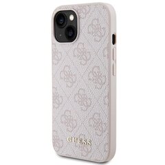 Guess GUHCP15MG4GFPI iPhone 15 Plus 6.7" różowy|pink hard case 4G Metal Gold Logo цена и информация | Чехлы для телефонов | hansapost.ee