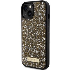 Guess GUHCP15SPFGSBSD iPhone 15 6.1" żółty|yellow hardcase Rhinestone Metal Logo цена и информация | Чехлы для телефонов | hansapost.ee