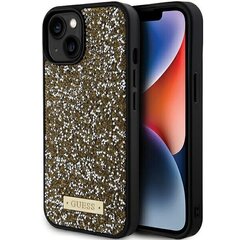 Guess GUHCP15SPFGSBSD iPhone 15 6.1" żółty|yellow hardcase Rhinestone Metal Logo цена и информация | Чехлы для телефонов | hansapost.ee