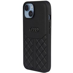 Audi Genuine Leather iPhone 14 6.1" czarny|black hardcase AU-TPUPCIP14-Q8|D1-BK цена и информация | Чехлы для телефонов | hansapost.ee