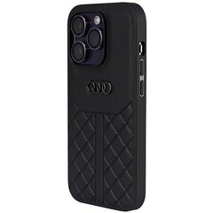 Audi Genuine Leather iPhone 14 Pro 6.1" black hardcase AU-TPUPCIP14P-Q8|D1-BK hind ja info | Telefonide kaitsekaaned ja -ümbrised | hansapost.ee