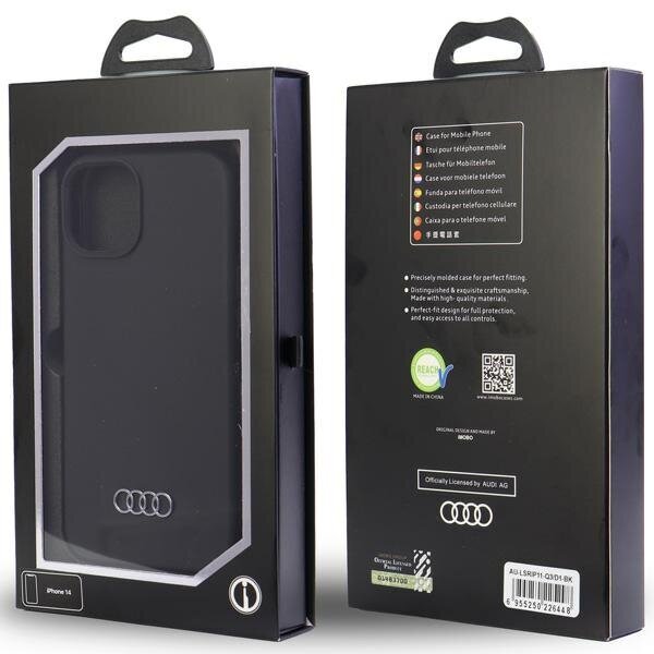 Audi Silicone Case iPhone 11 | XR 6.1" black hardcase AU-LSRIP11-Q3|D1-BK hind ja info | Telefonide kaitsekaaned ja -ümbrised | hansapost.ee