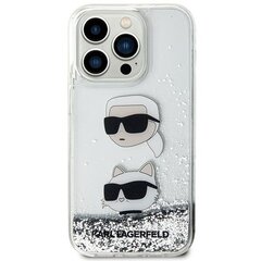 Karl Lagerfeld KLHCN61LDHKCNS iPhone 11 | Xr 6.1" srebrny|silver hardcase Liquid Glitter Karl & Choupette Heads цена и информация | Чехлы для телефонов | hansapost.ee