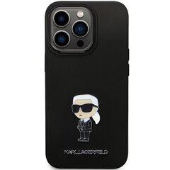 Karl Lagerfeld KLHCP14XSMHKNPK iPhone 14 Pro Max 6.7" czarny|black Silicone Ikonik Metal Pin цена и информация | Чехлы для телефонов | hansapost.ee