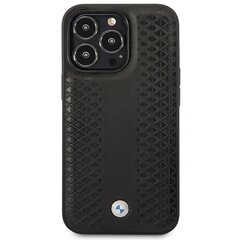 BMW BMHCP14L22RFGK iPhone 14 Pro 6.1" czarny|black Leather Diamond Pattern цена и информация | Чехлы для телефонов | hansapost.ee