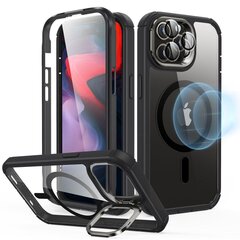 ESR ARMOR TOUGH KICKSTAND HALOLOCK MAGSAFE IPHONE 15 PRO MAX CLEAR|BLACK цена и информация | Чехлы для телефонов | hansapost.ee