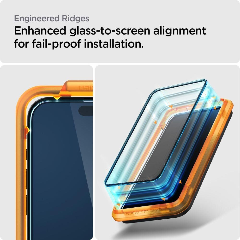 Spigen Alm Glass FC iPhone 15 Plus, 2 tk цена и информация | Ekraani kaitseklaasid ja kaitsekiled | hansapost.ee