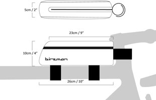 Birzman rattakott Packman Travel Top Tube Pack hind ja info | Pakiraamid jalgrattale | hansapost.ee