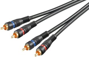 Helikaabel Goobay 2x RCA - 2x RCA, 0,2 m цена и информация | Кабели и провода | hansapost.ee