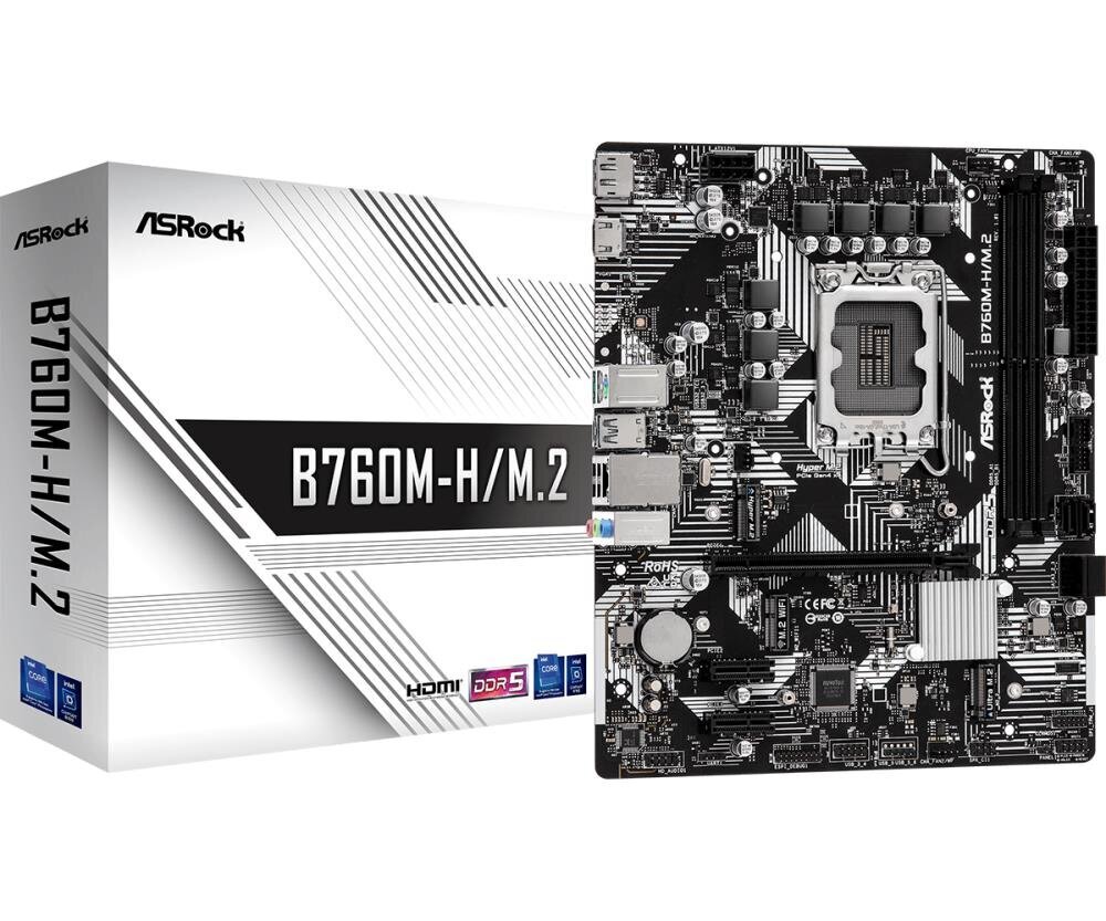 Asrock B760M-H/M.2 цена и информация | Emaplaadid | hansapost.ee