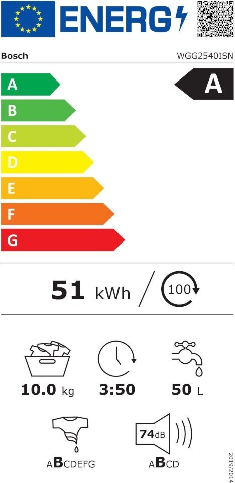 Bosch WGG2540ISN цена и информация | Pesumasinad | hansapost.ee