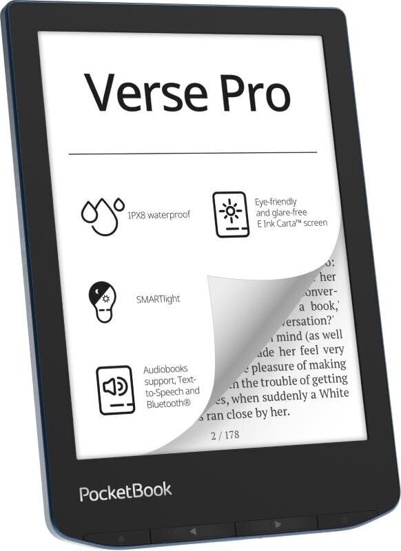 PocketBook Verse Pro USB-C azure цена и информация | E-lugerid | hansapost.ee