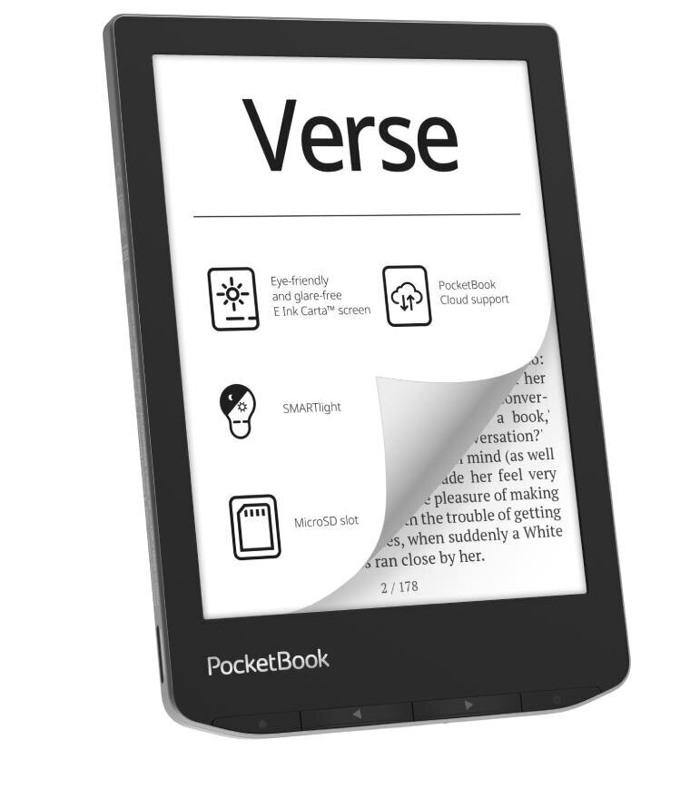 PocketBook Verse USB-C grey цена и информация | E-lugerid | hansapost.ee