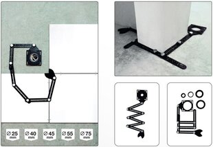 Multifunktsionaalne šabloon aukude leidmiseks, d-25-75mm Hardy hind ja info | Käsitööriistad | hansapost.ee