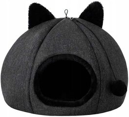 Лежак для кошки Doggy Kitty Head 45х45х33 см, черный цвет цена и информация | Лежаки, домики | hansapost.ee