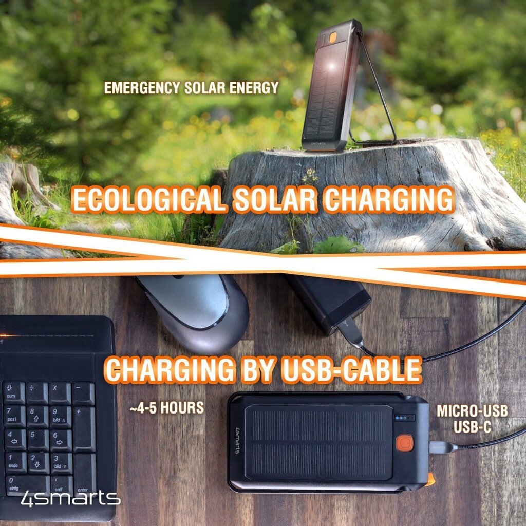 4smart Solar Titan Pack Flex 10000mAh hind ja info | Akupangad | hansapost.ee