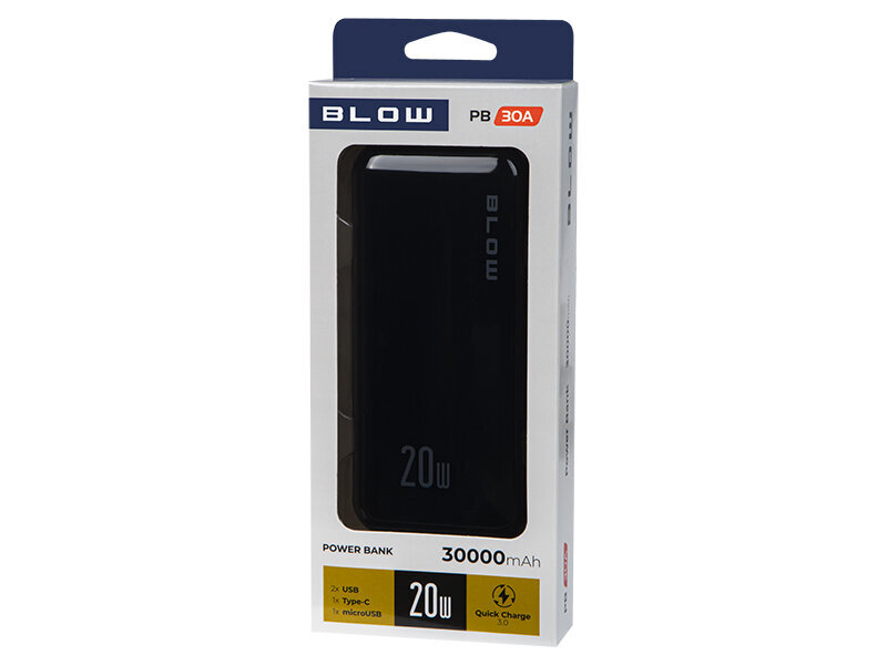 Blow PB30A 30000mAh 2xUSB QC hind ja info | Akupangad | hansapost.ee