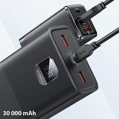 USAMS Powerbank PB68 30000mAh 65W QC3.0+PD Fast Charge + kabel USB-C|USB-C 100W czarny|black ATXLOGTC01 (US-CD185) цена и информация | Зарядные устройства Power bank | hansapost.ee
